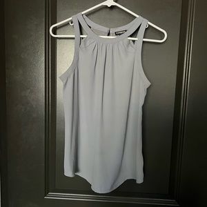 Express gray chiffon tank top